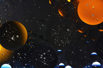 Fototapeta premium Space, planets, Universe space abstract background. Abstract model of the atom of a molecule. Macro photography. Abstract background of space, Biology, physics, chemistry.selective focus.