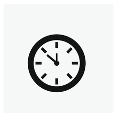 Clock vector icon.  Editable stroke. Linear style sign for use on web design and mobile apps, logo. Symbol illustration. Pixel vector graphics - Vector