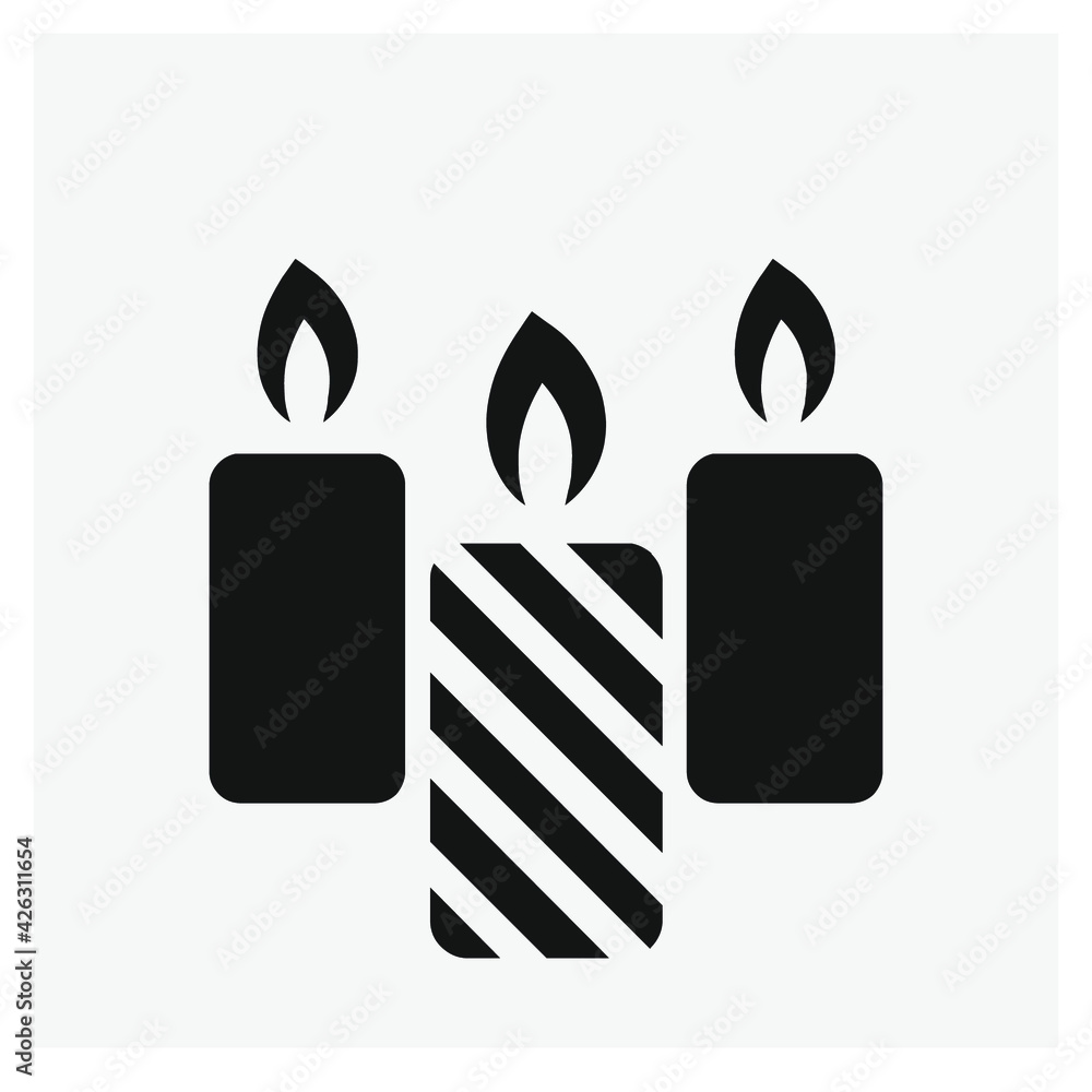Poster candle vector icon. editable stroke. linear style sign for use on web design and mobile apps, logo. 