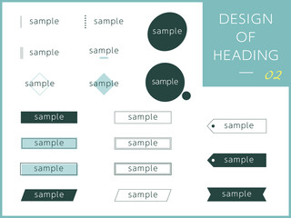 タイトル　デザイン　見出し　セット　part2