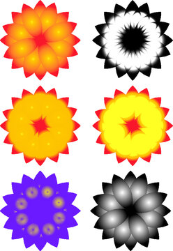 Flower Geometry with gradian colorful design