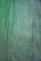 Water drops on the steambath glass