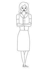 Woman standing cartoon character isolated - vector