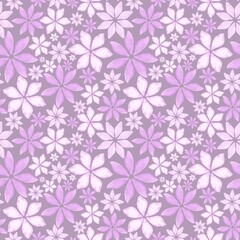 Fototapeta premium watercolor flower pattern in pink color seamless
