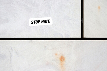stop hate sticker