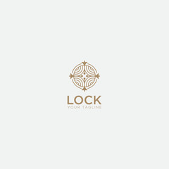 pattern simple lock arrow logo