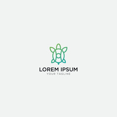 green turtle and natural logo modern