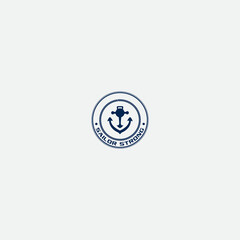 strong anchor fitness navigation badge logo