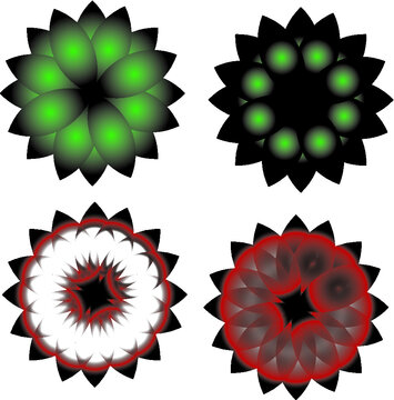 flower geometric design in illustration