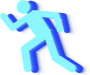 People running fast icon picture