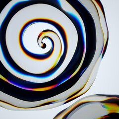 3D Abstract Glass Effect Render