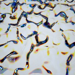 3D Abstract Glass Effect Render