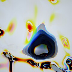 3D Abstract Glass Effect Render