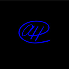@H initial handwritten logo for identity