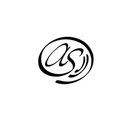 @S initial handwritten logo for identity