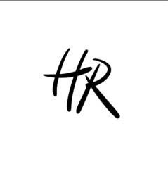 HR initial handwritten logo for identity