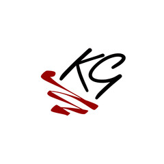 KG initial handwriting logo for identity