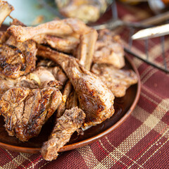 grilled chicken wings on a plate