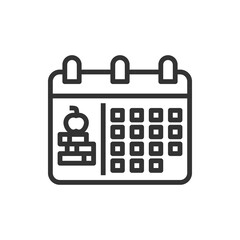 Calendar education icon vector .