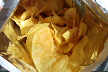delicious crispy chips fine tasty salty appetizer