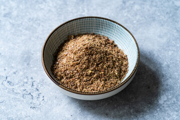 Flax Seed Powder. Linseed. Linum Usitatissimum.