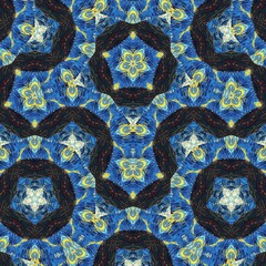 Van Gogh Notte Stellata Pattern Geometrico 16