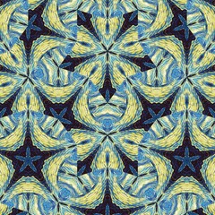 Van Gogh Notte Stellata Pattern Geometrico 19