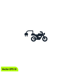 electric bike icon vector logo template