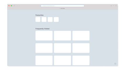 Safari Browser. Internet Browser Light Theme Blank Template. Vector illustration © Garno Studio
