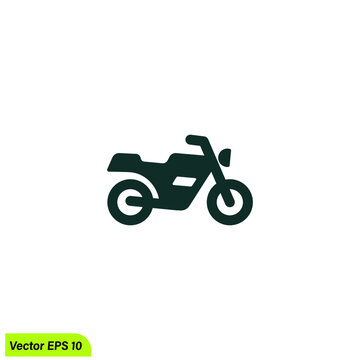 motorbike icon simple design element
