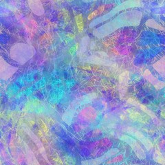 Seamless iridescent rainbow light pattern for print. High quality illustration. Swirly mix of pastel colors resembling holographic foil. Fantasy spectrum mermaid fantastical pattern for print.