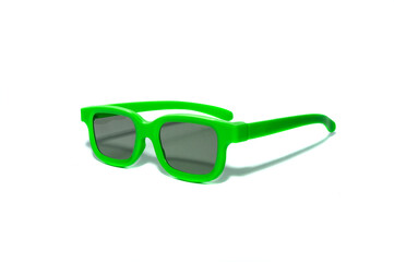 Fototapeta premium green 3D glasses for watching movies in the cinema