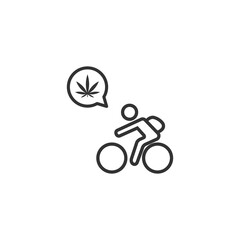 Cannabis delivery icon isolated on white background. Shipping symbol modern, simple, vector, icon for website design, mobile app, ui. Vector Illustration