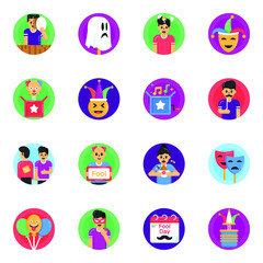 
Flat Icons of April Fool’s Day

