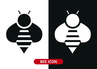 Vector image. Icon of a bee.