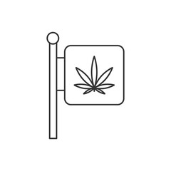 Marijuana icon isolated on white background. Cannabis symbol modern, simple, vector, icon for website design, mobile app, ui. Vector Illustration