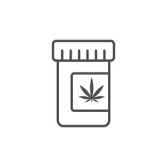 Medical marijuana icon isolated on white background. Drugs symbol modern, simple, vector, icon for website design, mobile app, ui. Vector Illustration