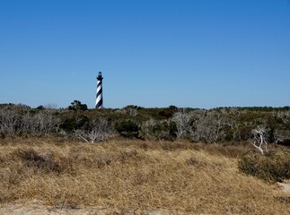 Cape Hatteras Lighthouse near Buxton on Hatteras Island in North Carolina