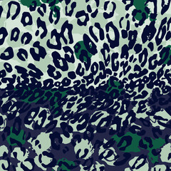 Abstract animal skin leopard seamless pattern design. Jaguar, leopard, cheetah, panther fur. 