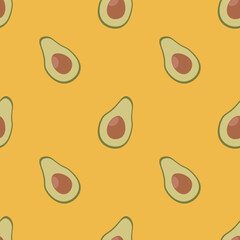 Avocados  ilustration vector seamless pattern.Great for wrapping paper,textile,fabric,and any prints.Eps10.