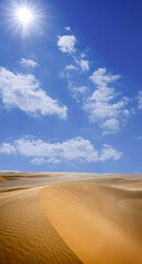 Abstract image of the surface of a sloping dune in the Sahara in Sudan