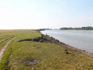 Fishing on the river Irtysh