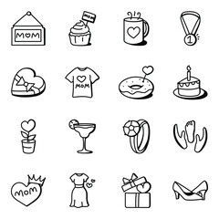 
Mothers Day Event Doodle Icons Pack 

