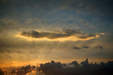 sunset in the mountains