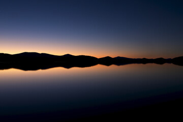 sunset over the lake