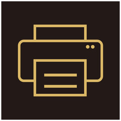 Fototapeta premium Printer icon - Print symbol - Print paper or document sign