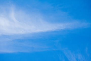 Naklejka na ściany i meble Cirrus clouds and a blue sky