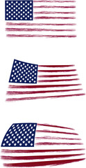 Vector Of The Grunge American Flag