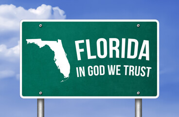 Florida State - Florida Road sign illustration