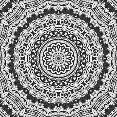 Seamless abstract pattern mandala round mosaic texture geometric